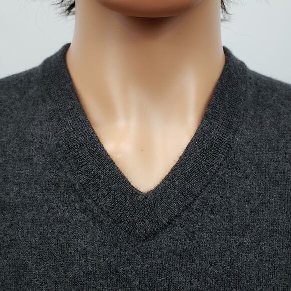 Hart Schaffner Marx Extra Fine Merino Wool Sweater Vest 3XT Tall V-Neck Gray - Picture 4 of 12